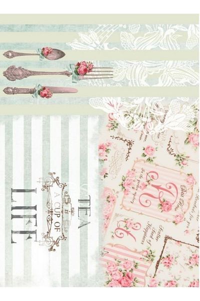 Cadence 29X42Cm Brass Decopage Paper - No:340