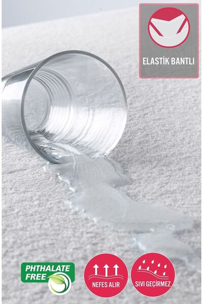 CARETEX Eco Comfort Su Sıvı Geçirmez Yatak Koruyucu Alez ( Elastik Bantlı )