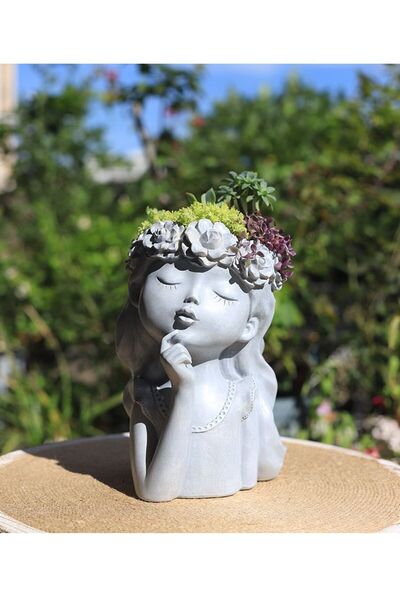 Lina Art hediyelik Dekoratif Lady Saksı