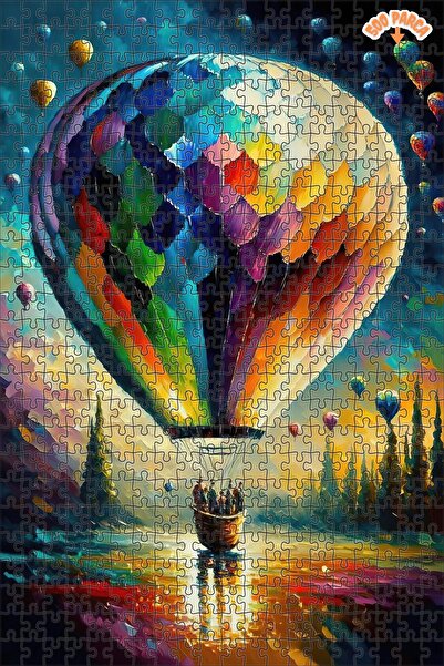 Teona Ahşap Renkli Gökyüzü Yansımaları Dekoratif Çift Katlı Çerçeveli Asılabi...