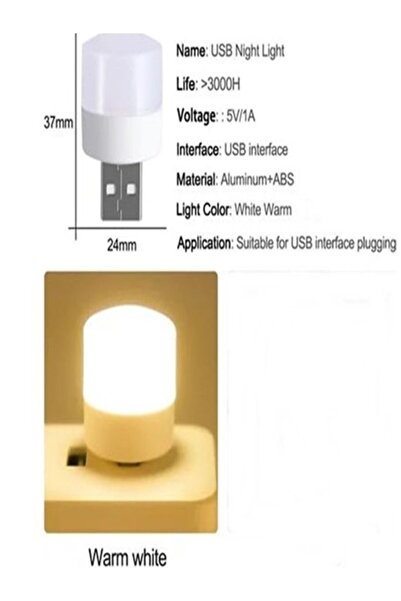 gaman Usb Mini Gece Lambası Usb Led Lamba Adaptör