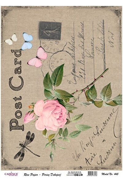 Cadence 2 Pieces Model 445- Rice Paper Decopage