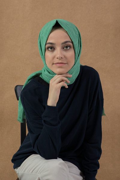LYRA Βασιλικό Πράσινο Σαλί Mia Υφής 10103
