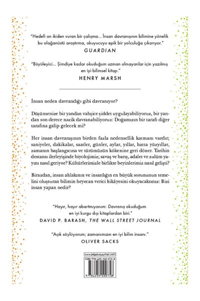 Pegasus Yayınları Davranış: En İyi Ve En Kötü Haliyle İnsan Biyolojisi - Robert M. Sapolsky