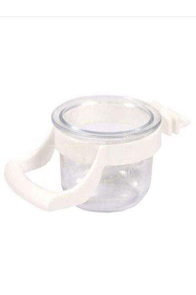 TUĞRA PET MARKET Clamp Round Perch Feeder And Food Bowl For Bird Cage