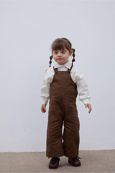 Fahhar Kids Loose Kids Salopette Jumpsuit Brown