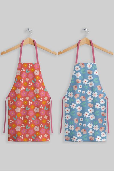 AYSHOME طقم مريلة مطبخ للكبار مكون من قطعتين من Ays Home Floral