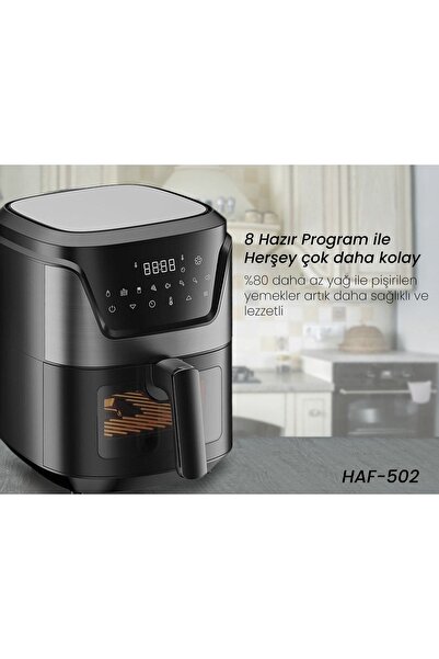 HİKİNG Hiking Haf-502 Digital Air Fryer 6 Litre ( Türkiye Garantili)