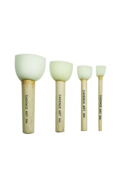 Cadence Sponge Pompom Brush Set 4 Pieces Ca904