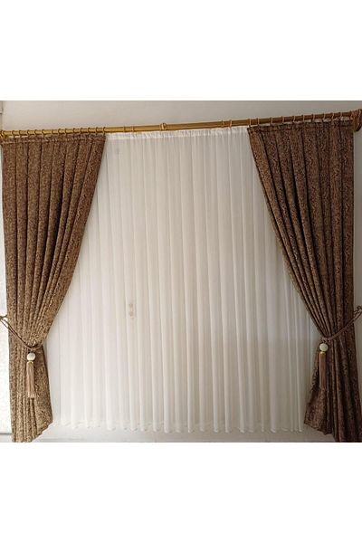 elonyatekstil DIAMOND TOWEL CURTAIN 1ST QUALITY WHITE