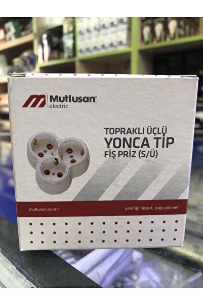 Genel Markalar Topraklı Üçlü Golyat Fiş Priz Yonca Tip Sıva Üstü