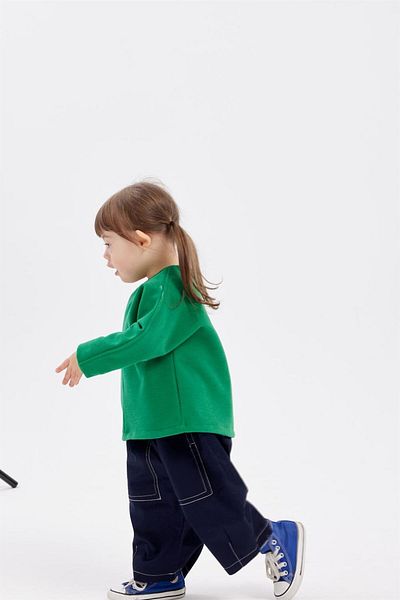 Fahhar Kids Children's Stamped Kaftan Green