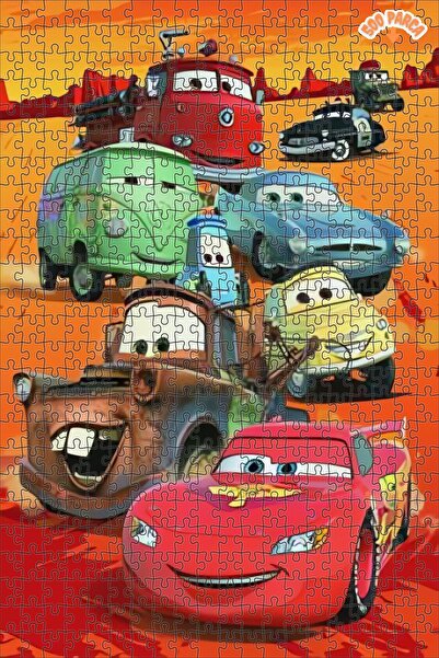 Teona Ahşap Renkli Araç Macerası Dekoratif Çift Katlı Çerçeveli Asılabilir Ah...