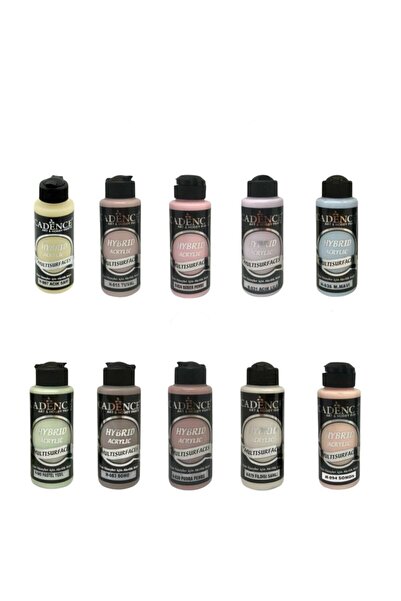 Cadence Boya Hybrid Akrilik Boya Seti 120 ml 10 Lu Pastel Renkler