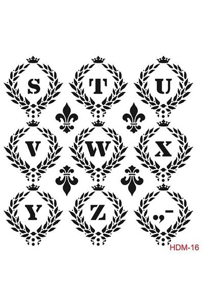 Cadence Home Decor Stencil Hdm016 ( 25 X 25 )