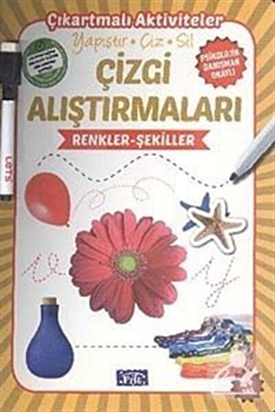 Parıltı Yayınları Çizgi Alıştırmaları - Renkler Şekiller - Yaz Sil Kalem