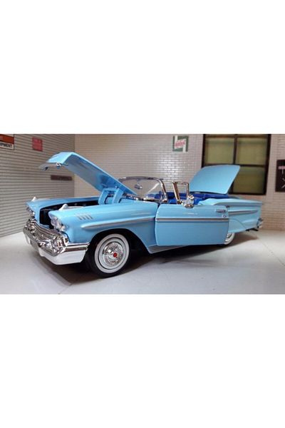 Vardem Motormax 1958 Chevrolet Impala Blue 1/24 Model Car