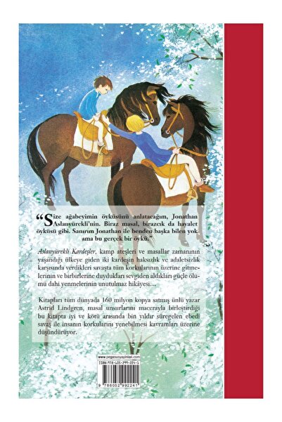 Pegasus Yayınları Aslanyürekli Kardeşler (Ciltli) - Astrid Lindgren