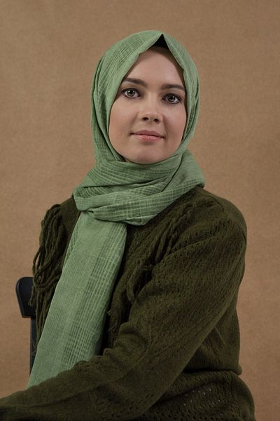 LYRA Çağla Green Tetra Texture Σάλι 10104