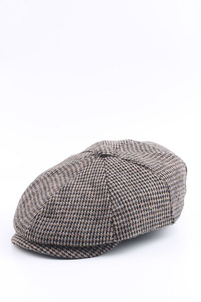 cappello Brown Stamped English Cap Model Hat - Capksktr02