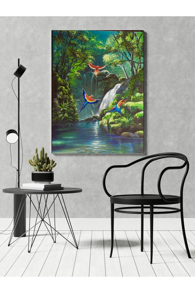 RUGSMODERN Kanvas Tablo Kuş ve Doğal Ortam Temalı Desenli Modern Tablo