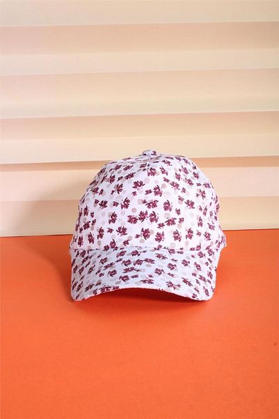 cappello Adjustable Cut Claret Red White Hat - 24ccksapkakızr05