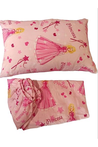 ŞENER HOME Princes Patterned Single Elastic Sheet for Girl - 100x200 cm
