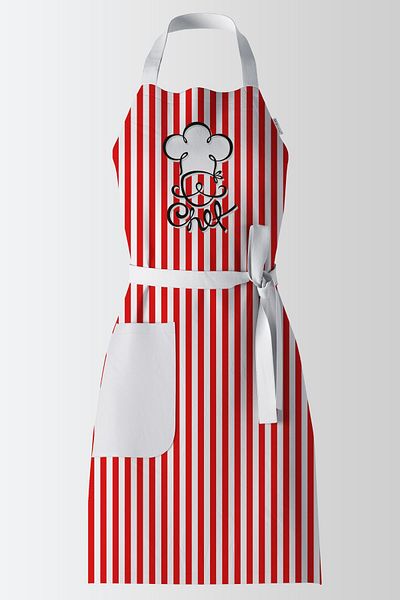 AYSHOME Exclusive Red Striped Apron