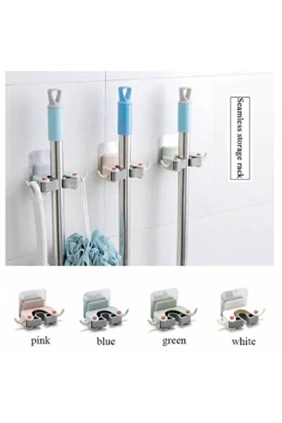 ÖZ TİCARET Paspas Süpürge Fırça Ve Mop Askısı Sap Tutucu Mutfak Banyo Askı