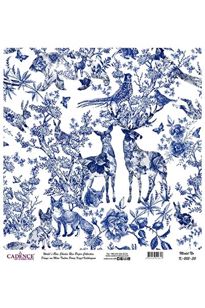 Cadence K-005 Dünya'nın Mavi Tonları Pirinç Dekopaj 30x30