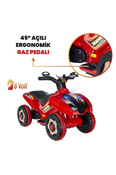 UJ Toys 60002 Ujtoys Uzaktan Kumandalı Akülü Atv 6v Ranger-kırmızı