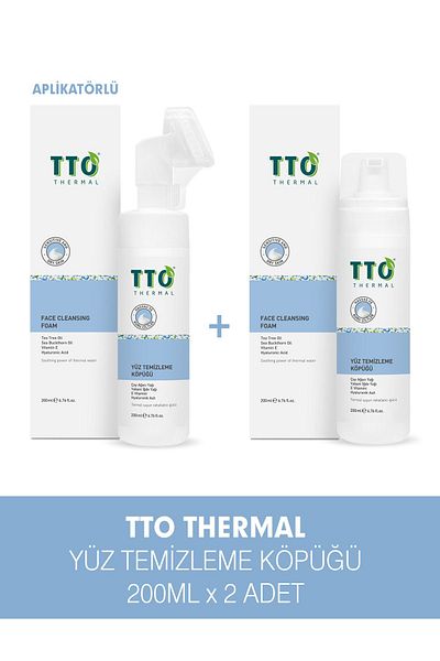 TTO 2-Pack Facial Cleansing Foam - With and Without Applicator (Tea Tree Oil)