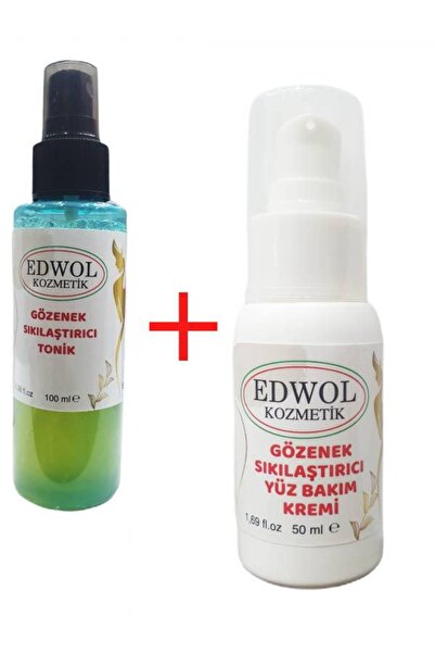 EDWOL مجموعة العناية بالوجه المرطبة والمسام بلون كريمي