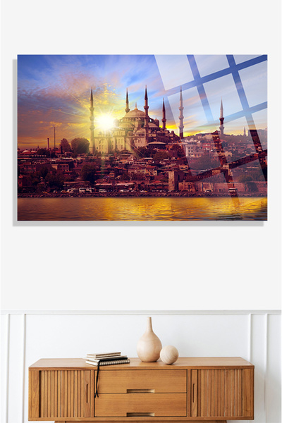 TAULART Pictură din sticlă de înaltă definiție, temperată, rezistentă la spar...