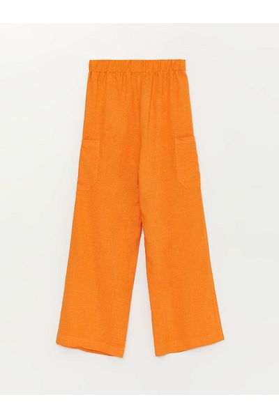 LC Waikiki Basic Wide Leg Girls' Trousers with Elastic Waist