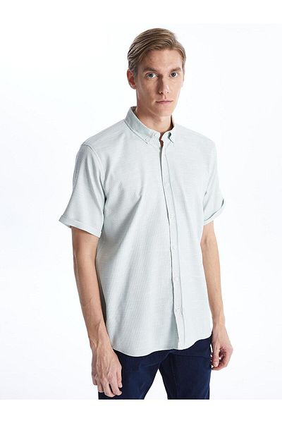LC Waikiki Ανδρικό μακρυμάνικο πουκάμισο Dobby LCW Vision Slim Fit