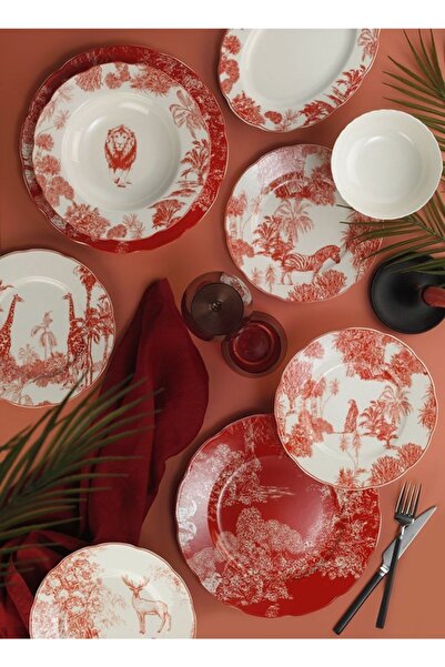 Kütahya Porselen Bone Olympos 28 Parça Yemek Seti