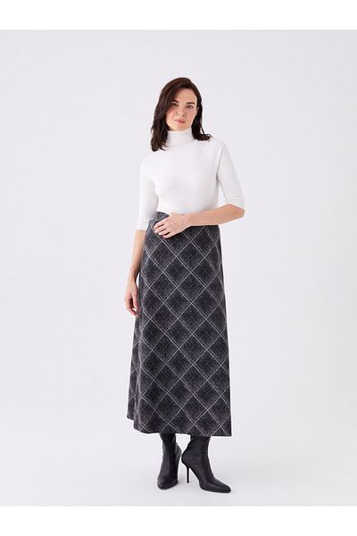 LC Waikiki Patterned Women's Skirt with Elastic Waist