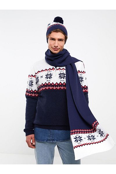 LC Waikiki Patterned Men's Knitwear Scarf