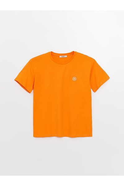 LC Waikiki Crew Neck Embroidered Short Sleeve Women's T-Shirt