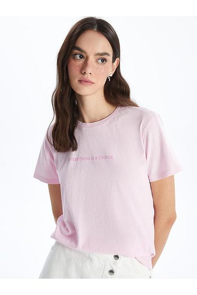 LC Waikiki Tricou XSIDE pentru damă - Gât crew, imprimat, mânecă scurtă