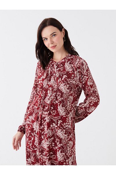LC Waikiki Crew Neck Floral Long Sleeve Women's Dress