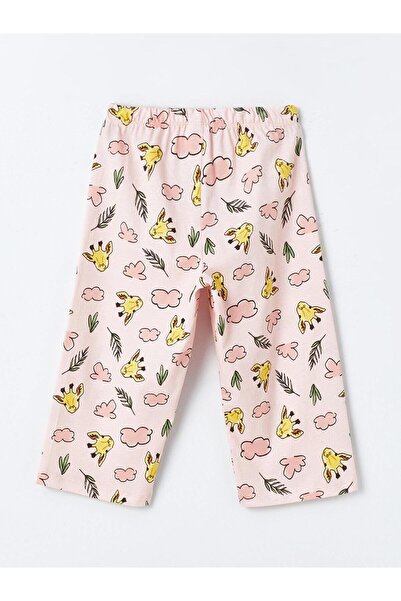 LC Waikiki LCW Kids Girl's Crew Neck Printed Short Sleeve Pajamas Set