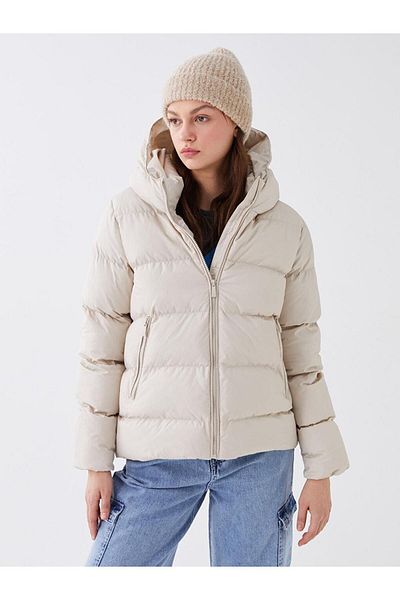 LC Waikiki XSIDE Women's Hooded Plain Puffer Coat