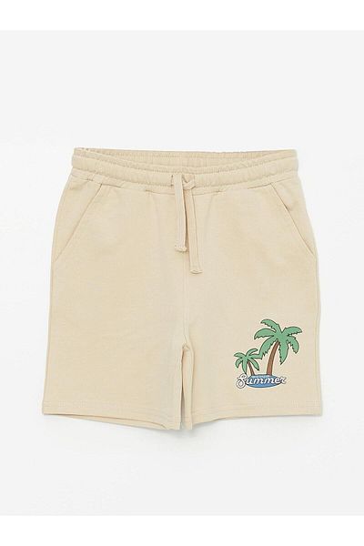 LC Waikiki Printed Boys' Shorts with Elastic Waist