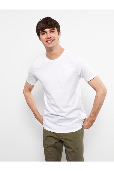 LC Waikiki Tricou pentru bărbați din bumbac pieptănat cu mânecă scurtă LCW