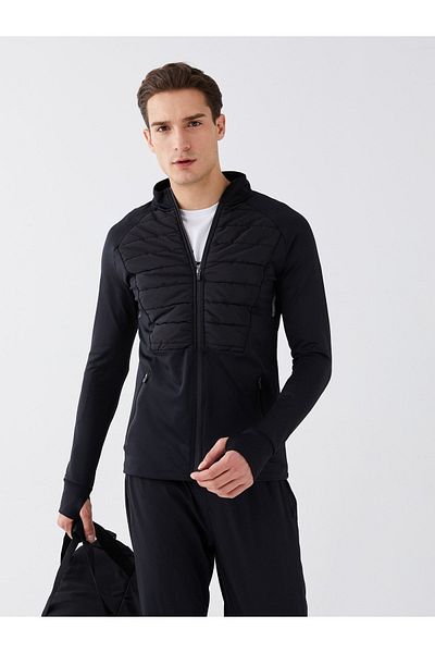 LC Waikiki Stand Collar Long Sleeve Men's Sports Cardigan