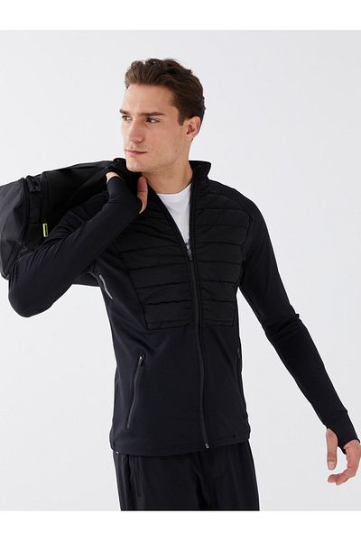 LC Waikiki Stand Collar Long Sleeve Men's Sports Cardigan