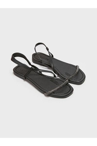 LC Waikiki Γυναικεία δερμάτινα σανδάλια LCW STEPS