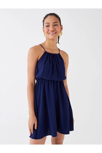 LC Waikiki LCW Lässiges Damenkleid – Neckholder, gerade Träger